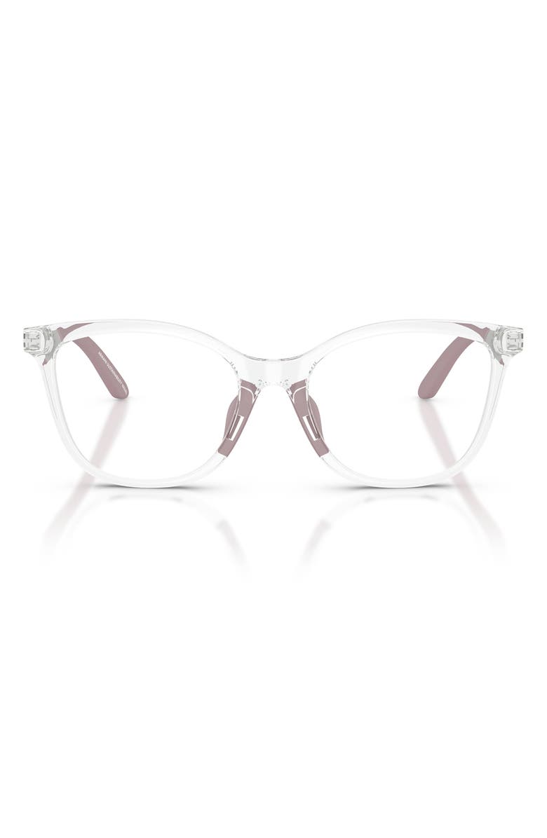 Emporio Armani Kids' 48mm Butterfly Optical Glasses, Main, color, Shiny Crystal / Demo Lens