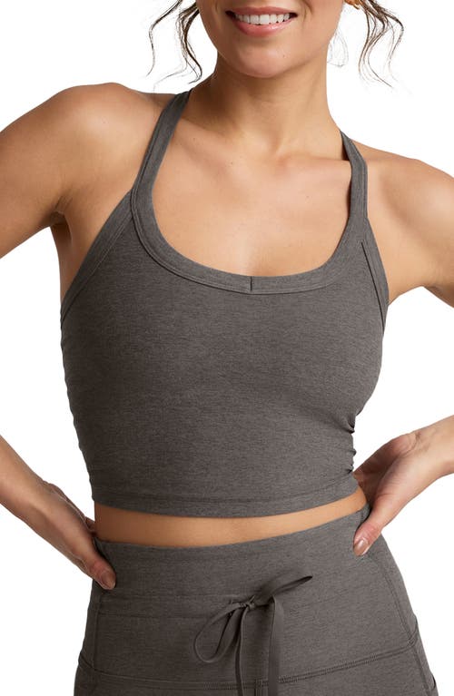 Beyond Yoga Spacedye On The Up Cropped Tank Top In Gray