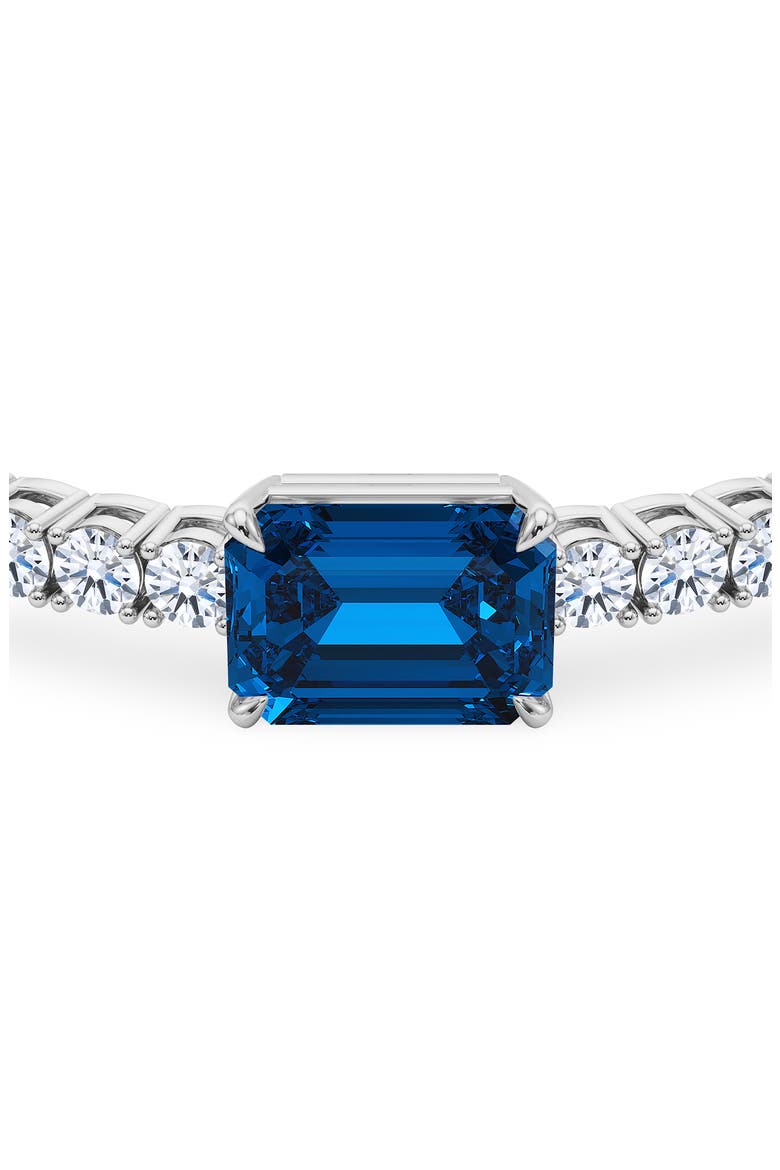 Lab Created Diamond & Sapphire Birthstone Tennis Bracelet, Alternate, color, SAPPHIRE/ 18K WHITE GOLD