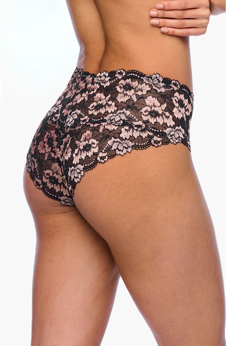 Cosabella Savona High Waisted Brief, Alternate, color, Black/Mandorla