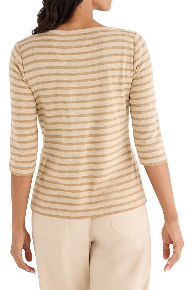 Stripe Boat Neck T-Shirt, Alternate, color, NEUTRAL MULTI
