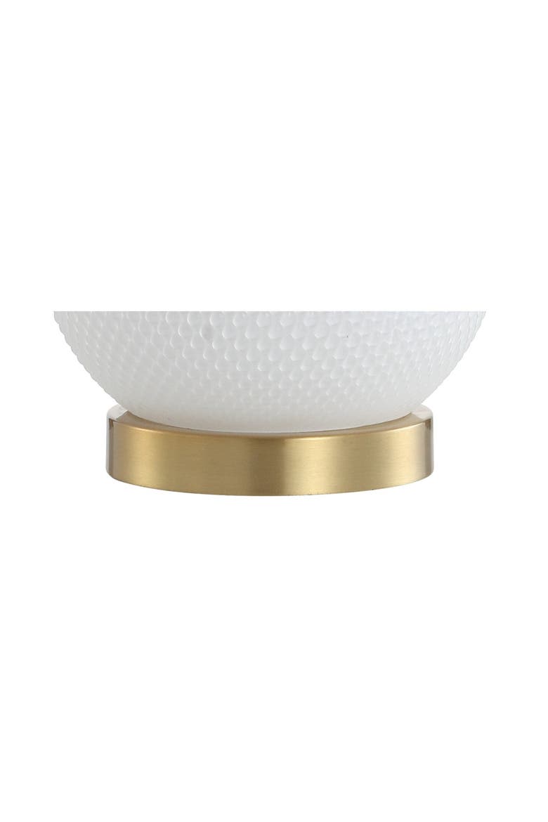 Julienne Glass/Metal LED Table Lamp, Alternate, color, White/Brass Gold