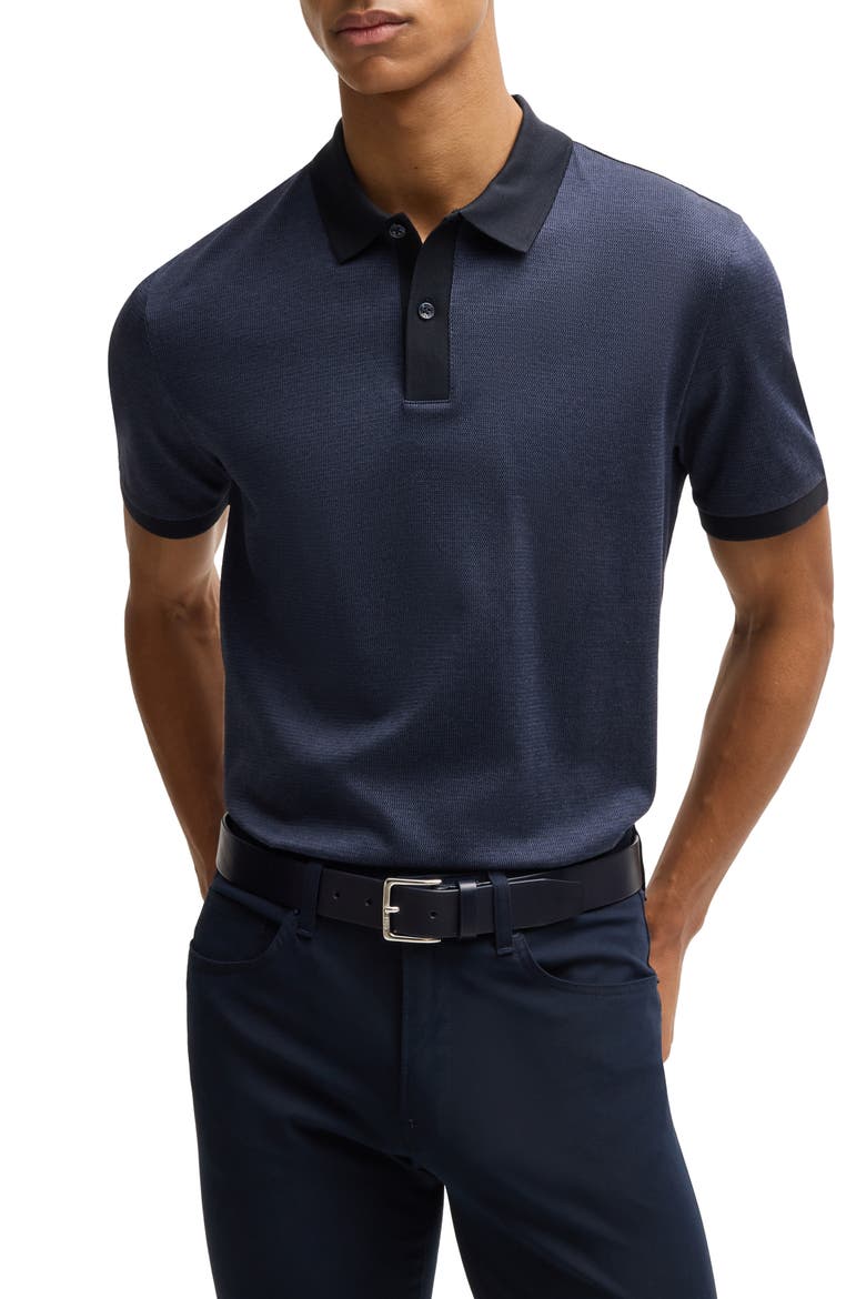 Parlay Cotton Piqué Polo, Main, color, DARK BLUE