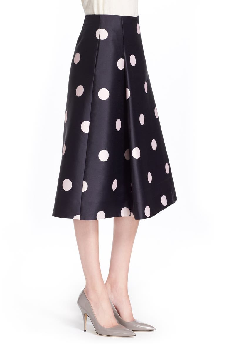 'lysa' dot print midi skirt, Alternate, color, INK