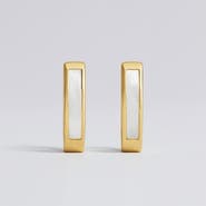 Ivy & Pearl Co. The Ashford Pearl Inlay Hoops