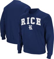 COLOSSEUM Men's Colosseum Navy Rice Owls Arch & Logo Tackle Twill Pullover Sweatshirt