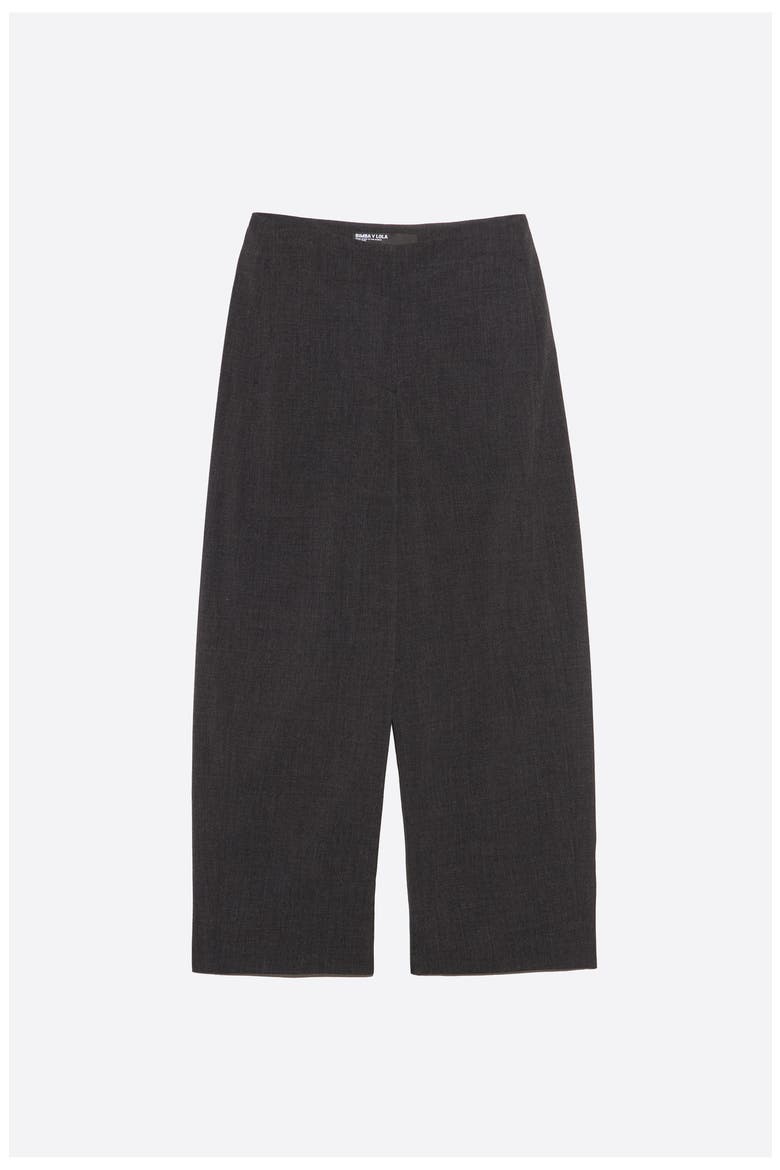 Barrel Leg Ankle Trousers, Alternate, color, DARK GREY MELANGE