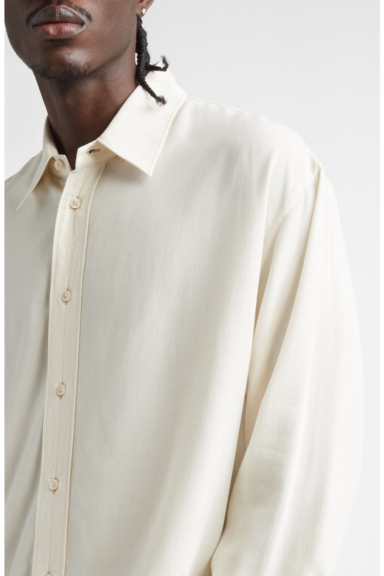 Relaxed Fit Button-Up Shirt, Alternate, color, LIGHT CREAM