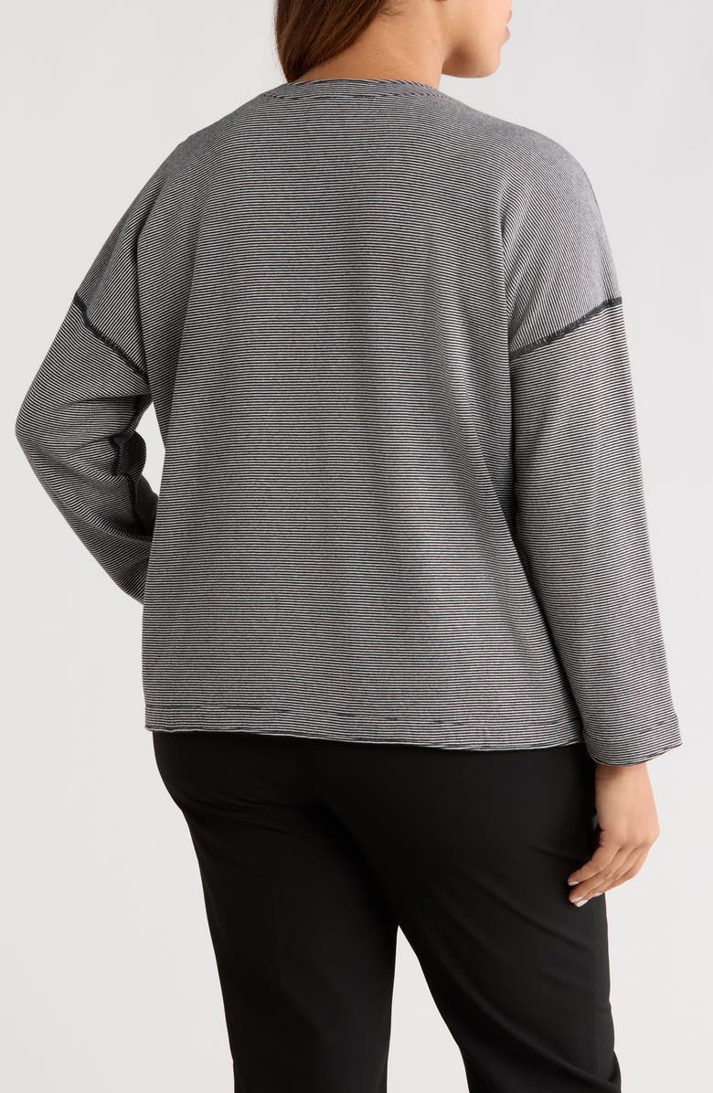 Eileen Fisher Reversible Organic Cotton Top, Alternate, color, Black/ Ivory