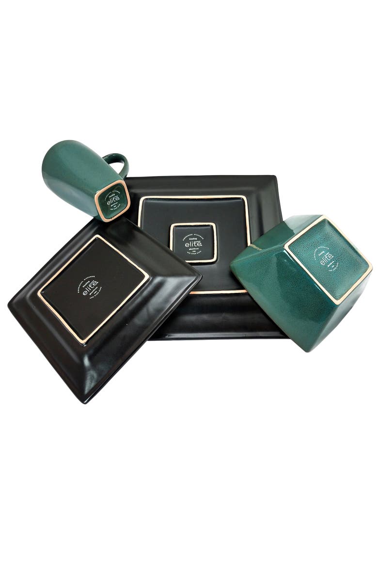 Gibson Elite Kiesling 16 piece Dinnerware Set, Alternate, color, Blue