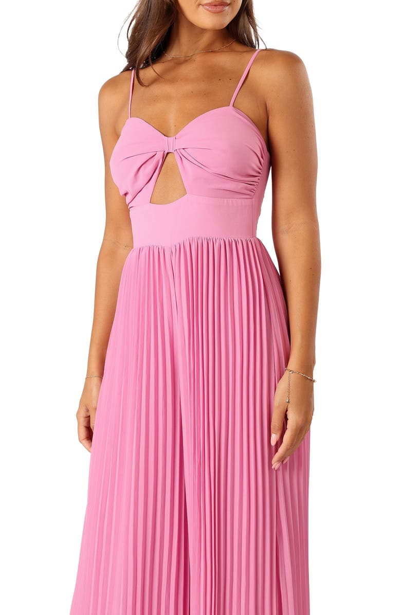 Petal & Pup Alice Pleated Wide Leg Jumpsuit, Alternate, color, Pink