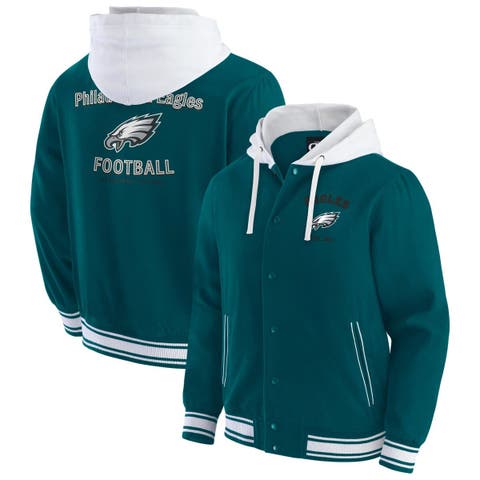 Men's Darius Rucker Collection by Fanatics Midnight Green Philadelphia Eagles Full-Snap Hoodie Jacket
