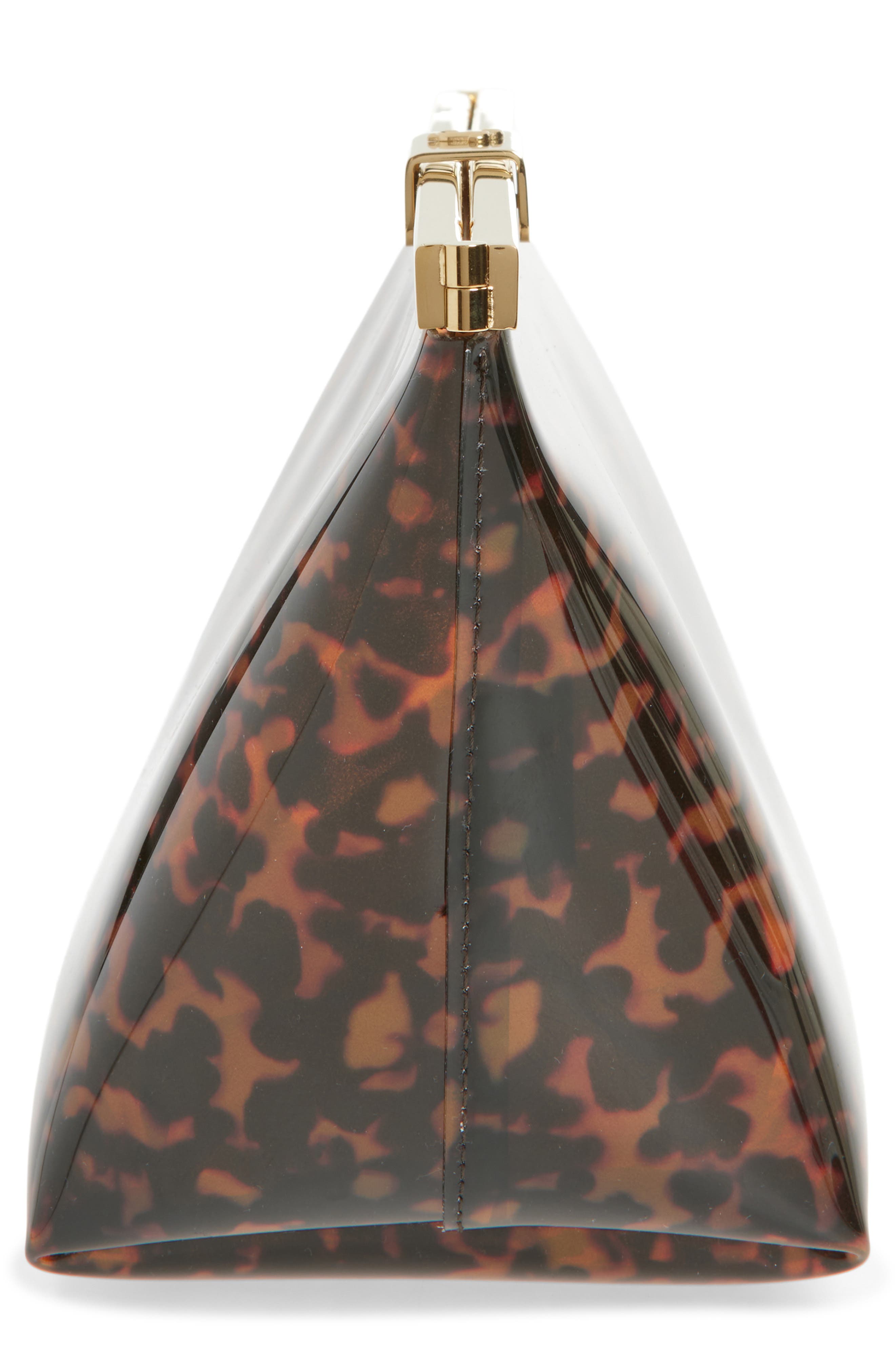 Jimmy Choo Ganache Transparent Tortoisehell Clutch, Alternate, color, Tortoiseshell