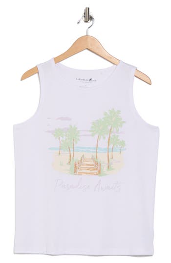 Caribbean Joe Graphic Cotton Blend Tank