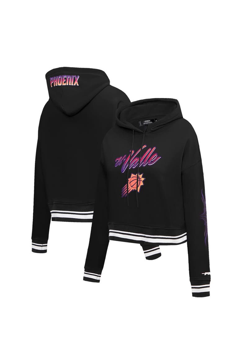 Women's Pro Standard Black Phoenix Suns 2023/24 City Edition Cropped Pullover Hoodie, Main, color, Black