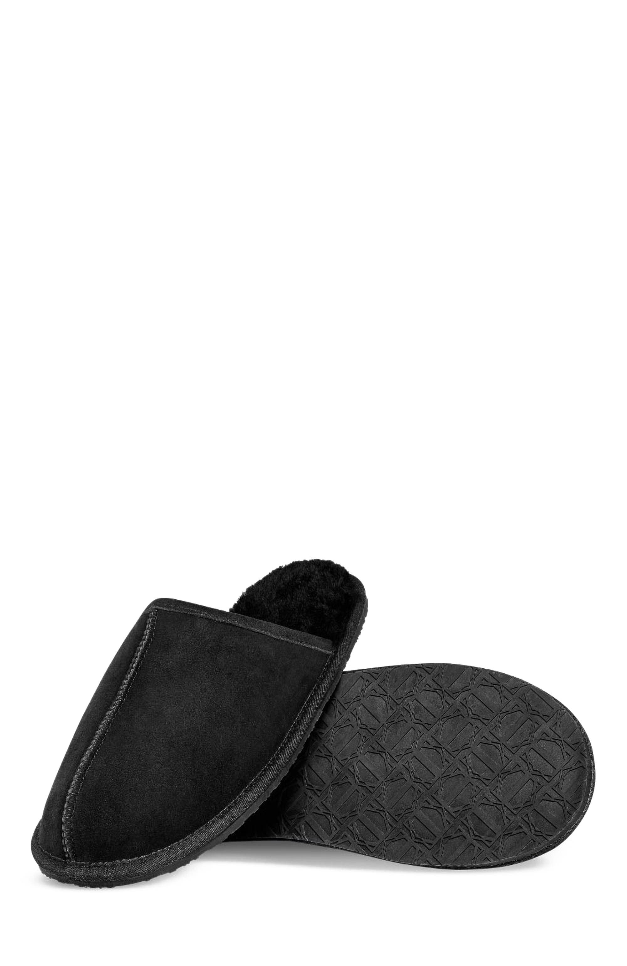 Togas Edmund Mens sheepskin slippers, Alternate, color, Black