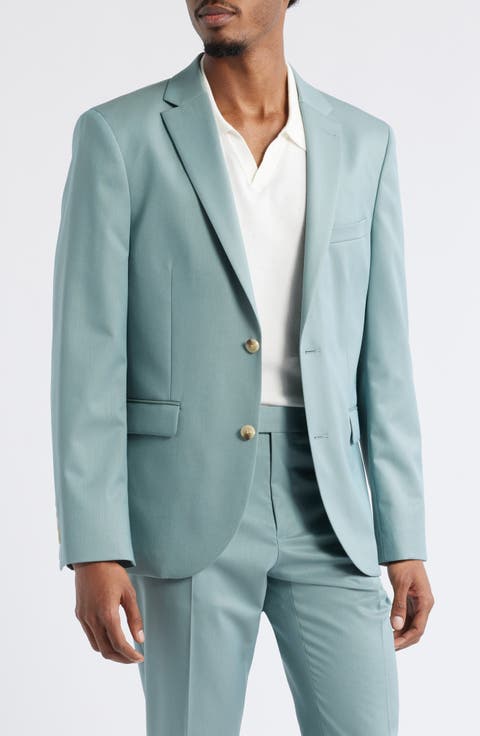 Slim Fit Sharkskin Blazer