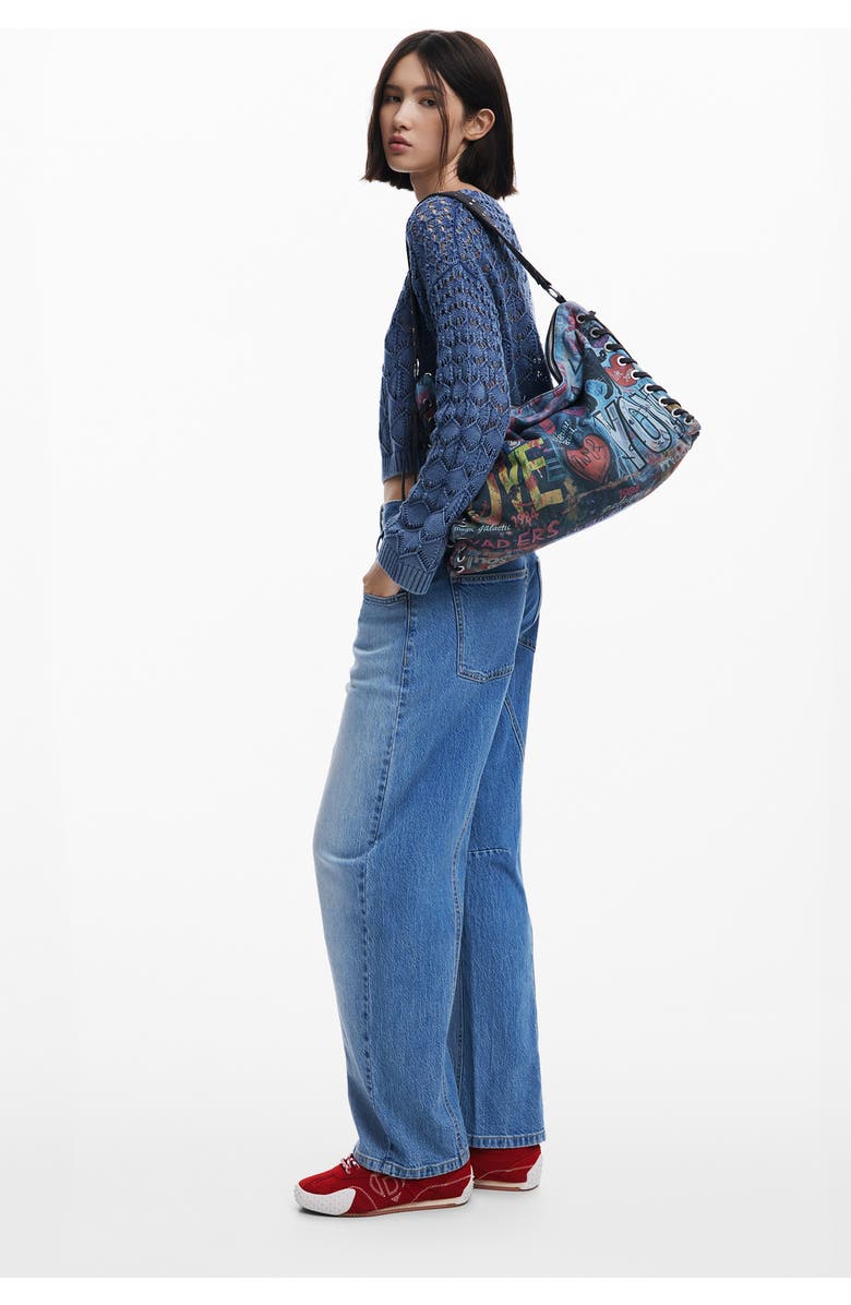 Desigual Denim Shoulder Bag, Alternate, color,