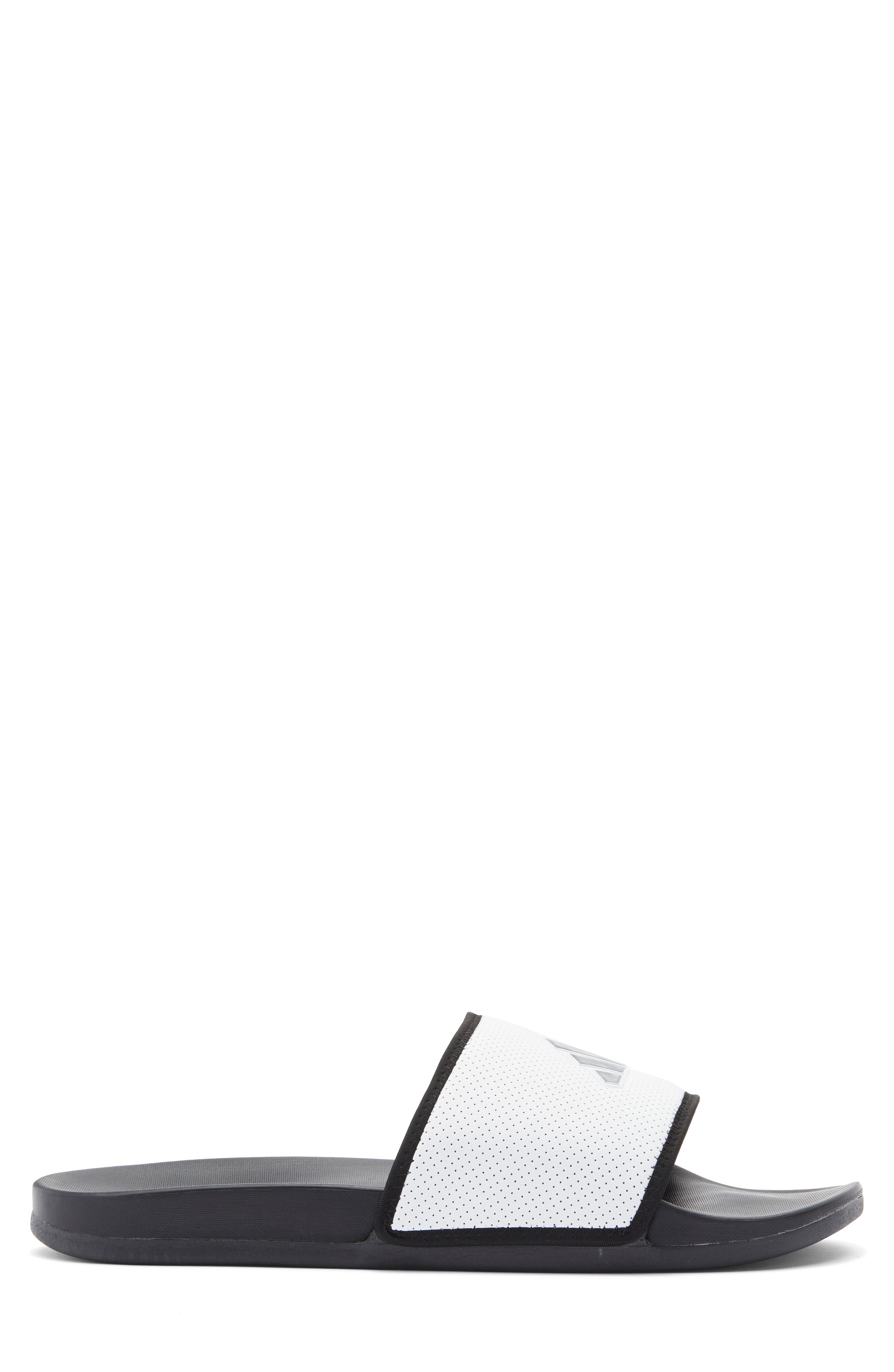 Gender Inclusive Adilette Comfort Sport Slide Sandal, Alternate, color, BLACK/ BLACK/ WHITE