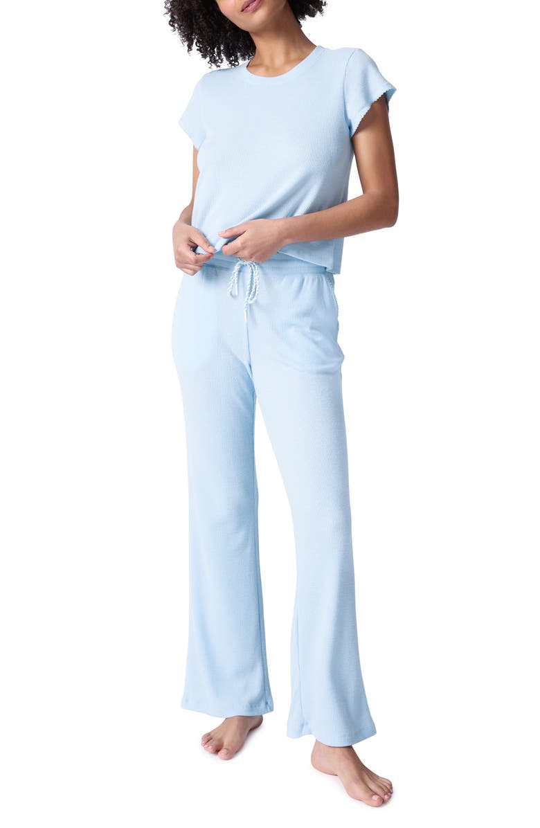 PJ Salvage Sunshine Fields Waffle Knit Pajama Pants, Main, color, 