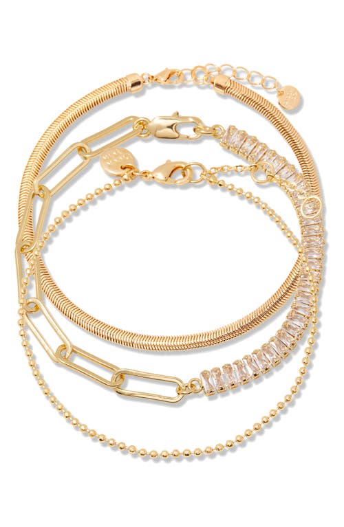 Brook & York Brook And York Priya Birthstone Tennis Bracelet Set In Gold April