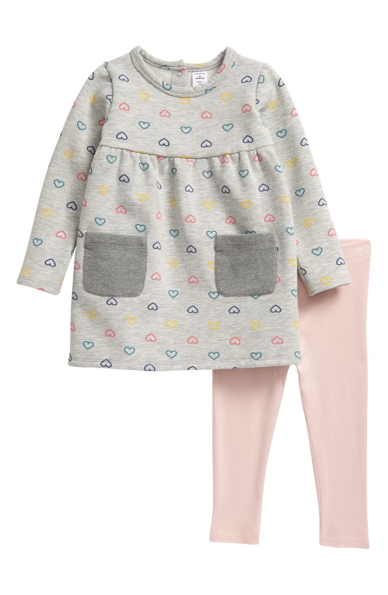 Nordstrom Baby Print Dress & Leggings, Main, color,