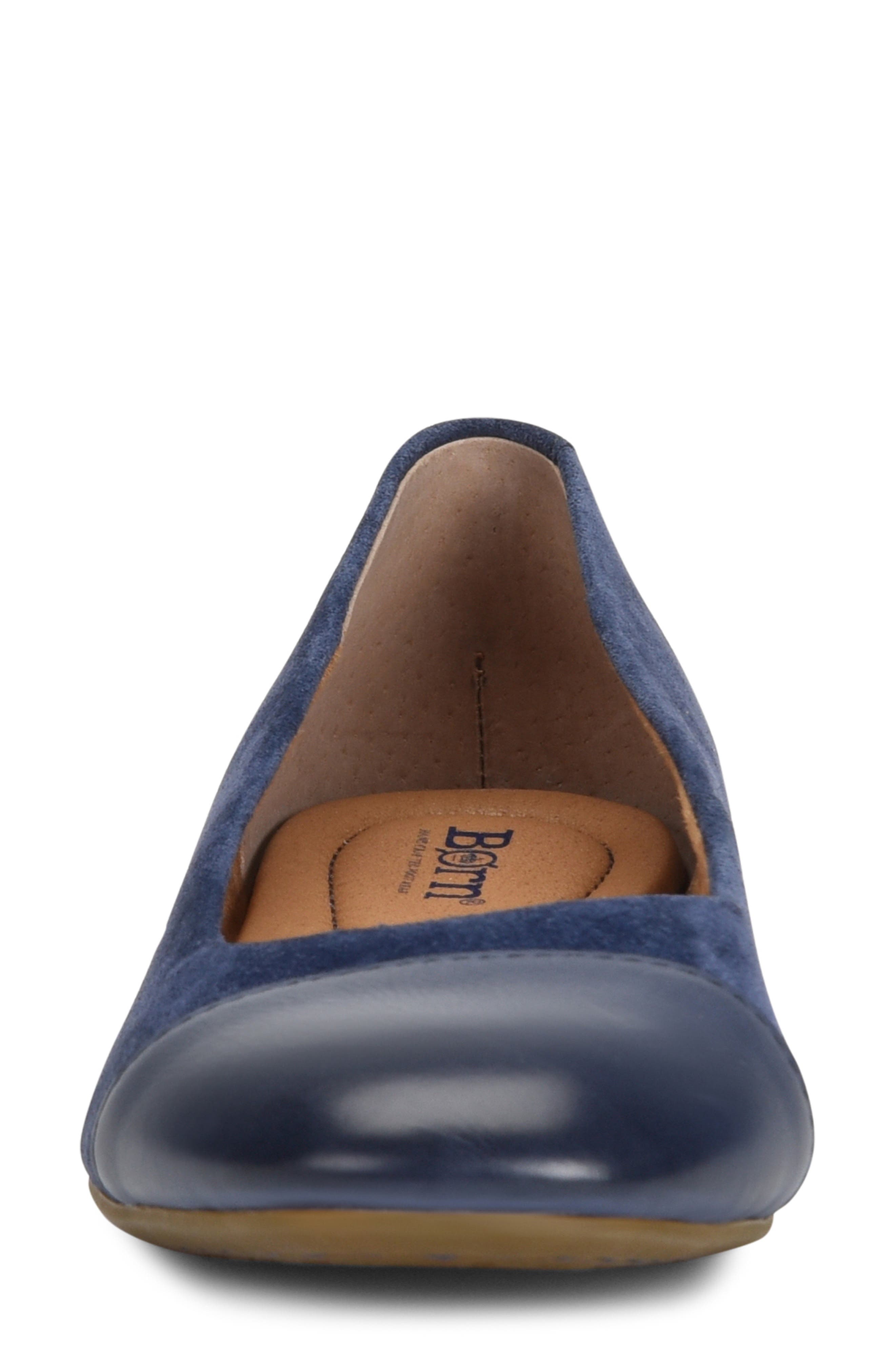 Børn Batti Mixed Media Ballet Flat, Alternate, color, Navy