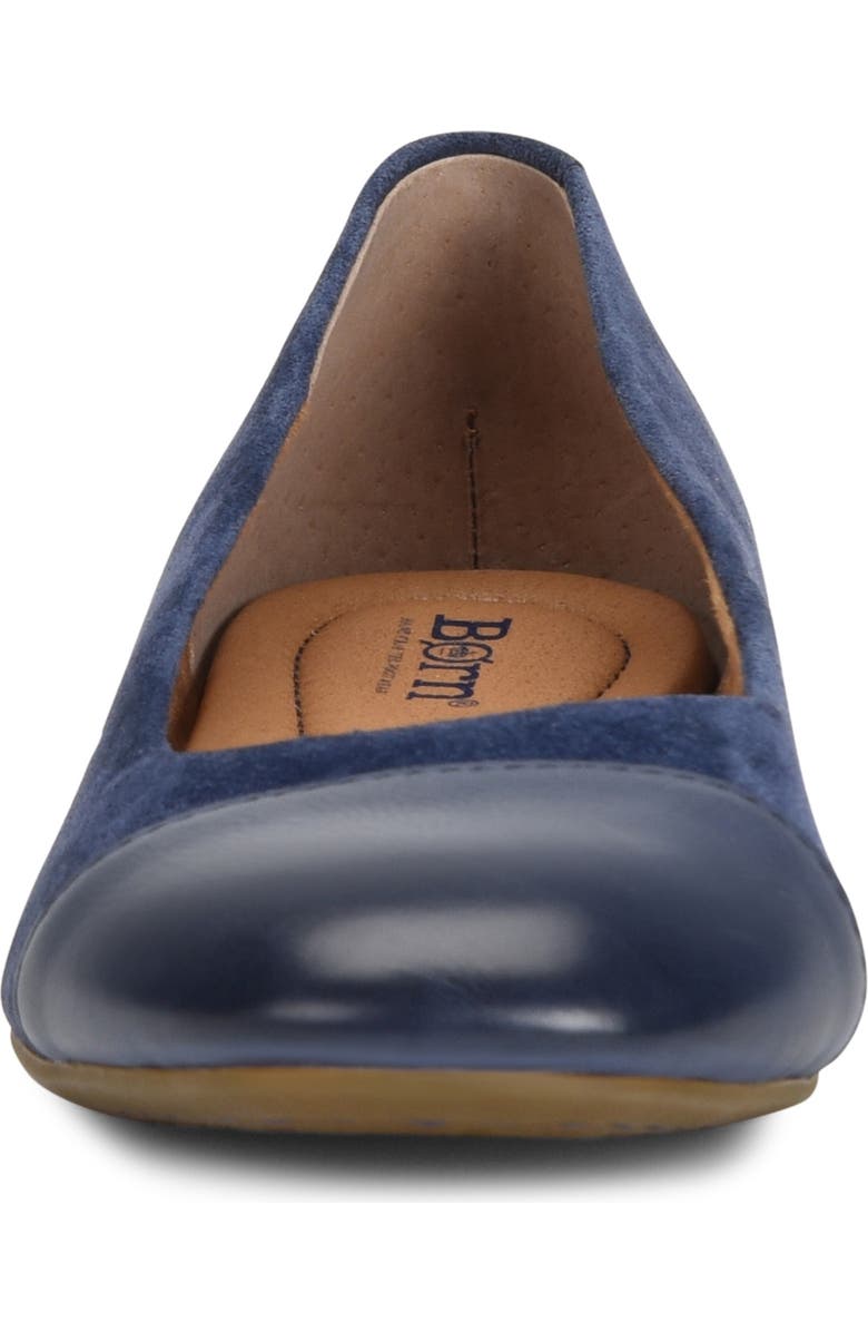 Børn Batti Mixed Media Ballet Flat, Alternate, color, Navy