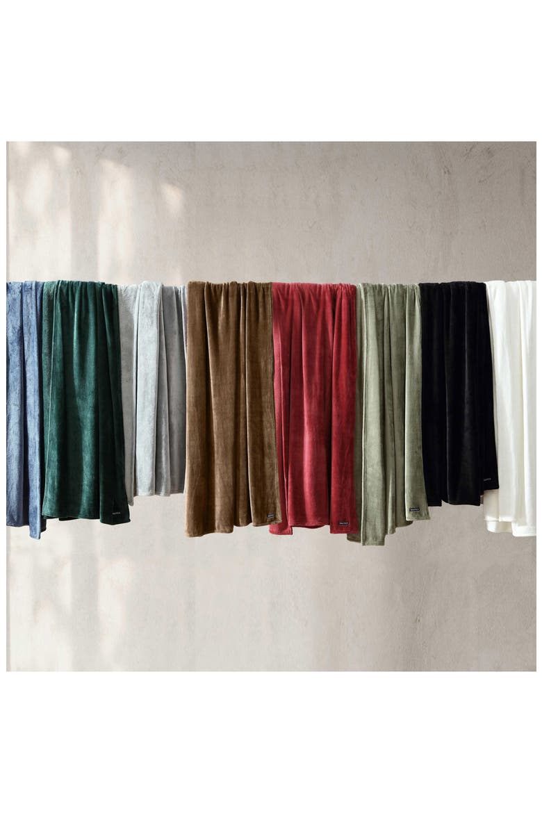 Soft Tides Plush Blanket, Alternate, color, BROWN