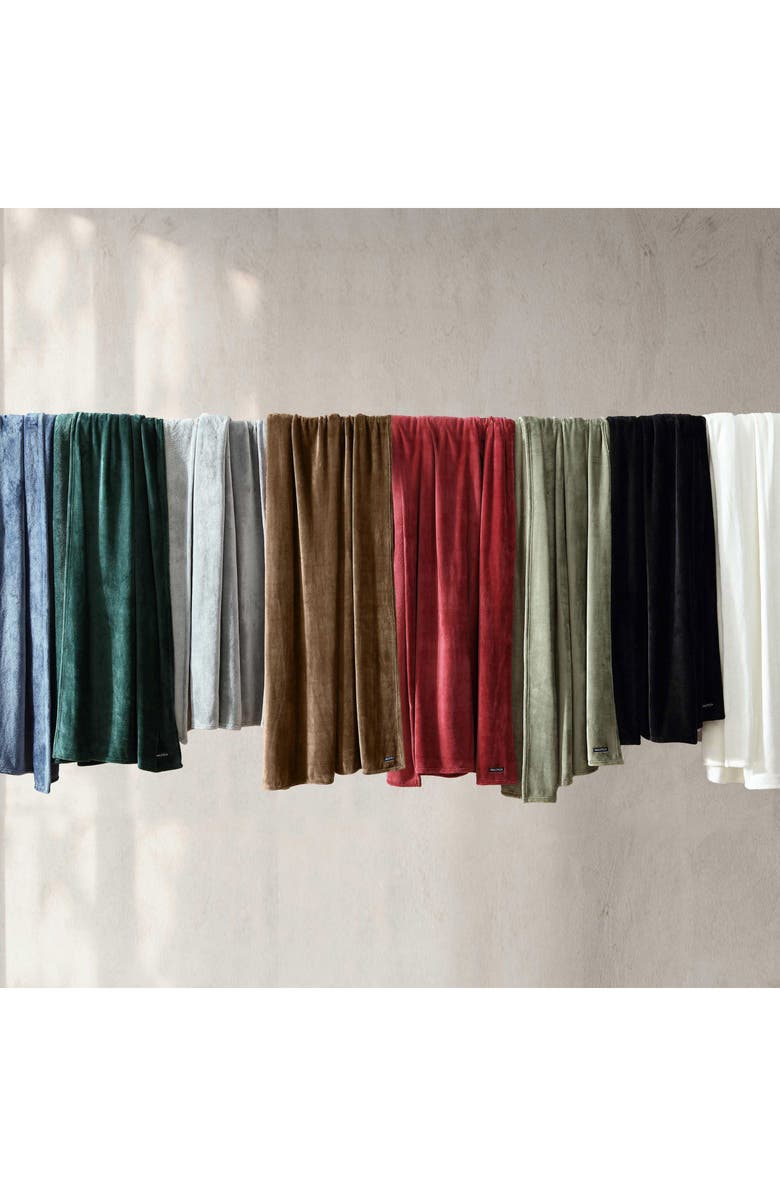 Nautica Soft Tides Plush Blanket, Alternate, color, Brown
