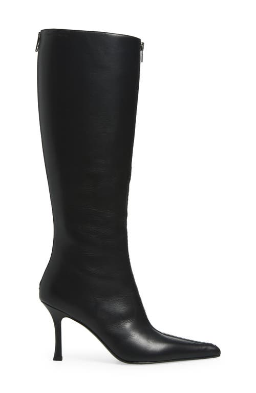 Alexander Wang Vera 85mm Knee High Zip Boots In Black