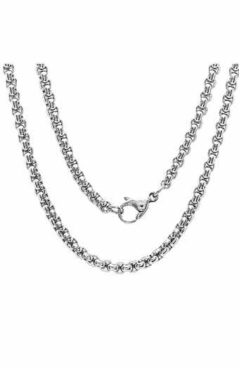 Men's Stainless Steel Box Chain Necklace