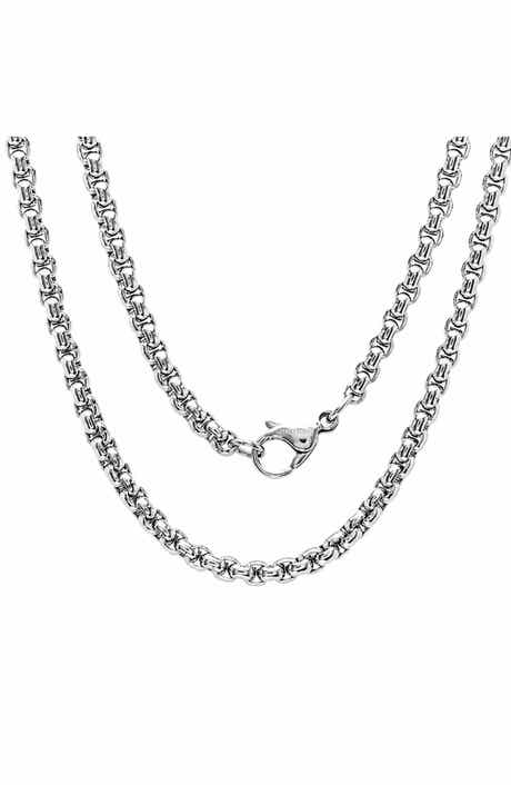 Men's Stainless Steel Box Chain Necklace