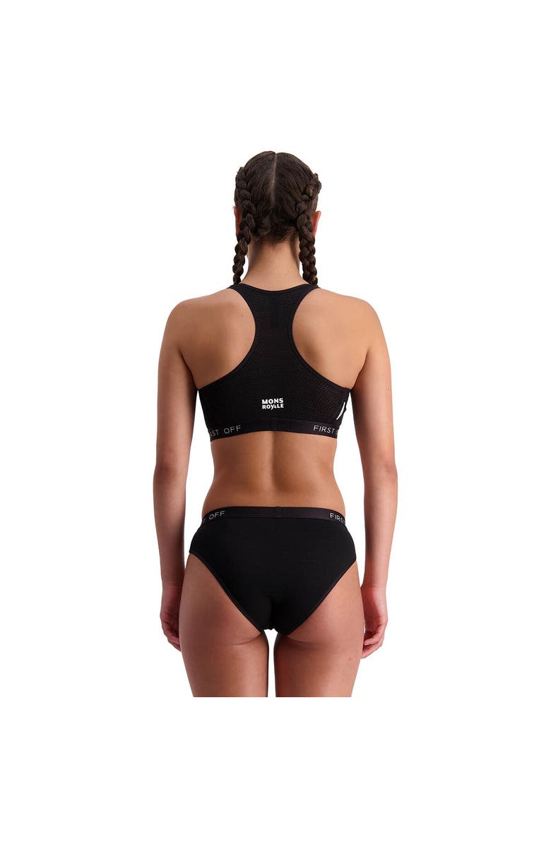Mons Royale Sierra Sports Bra - Women's, Alternate, color, Black Ii