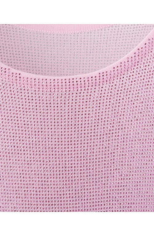 Mango X Kaia Gerber Crystal Embellished Tank In Pink