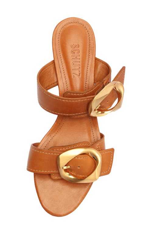 SCHUTZ SCHUTZ OLGA BUCKLE BLOCK HEEL SANDAL 