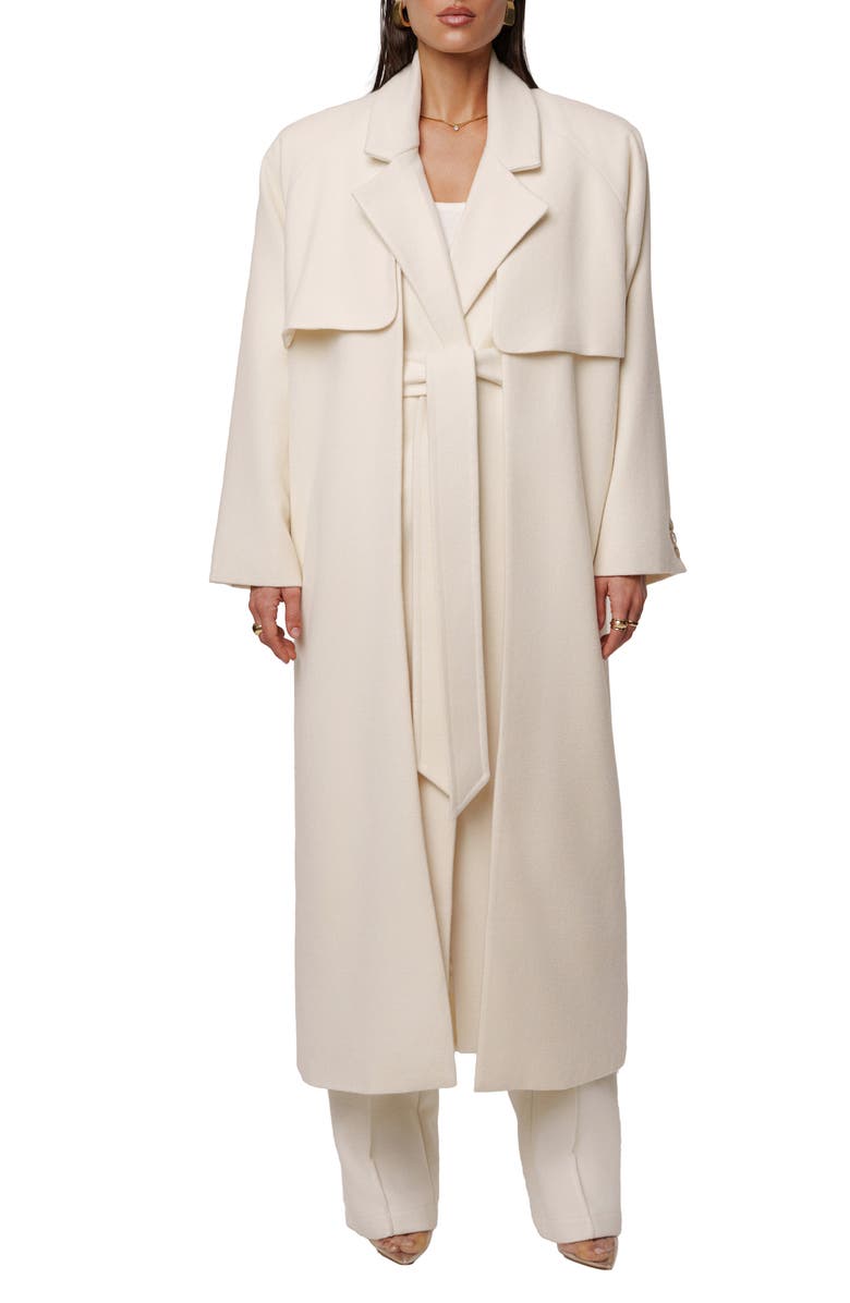 JLUXLABEL Cloud Woven Coat, Main, color, Ivory