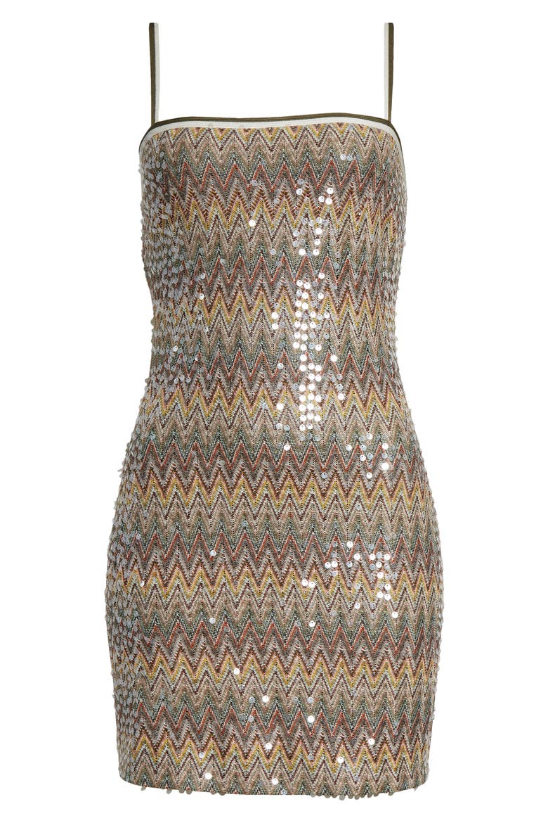 Ivana Sequin Chevron Minidress, Alternate, color, BOCA SEQUIN