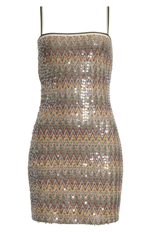Ramy Brook Ivana Sequin Chevron Minidress In Multi