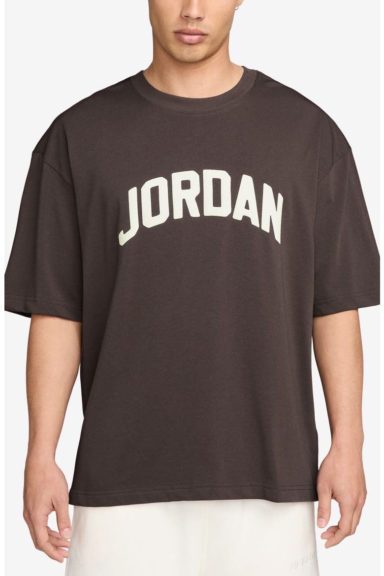 Flight Essentials Boxy Fit Graphic T-Shirt, Main, color, BAROQUE BROWN/ SAIL