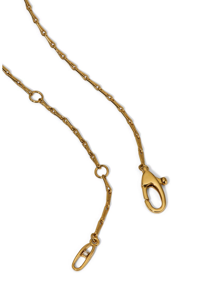 Eros Bow Pendant Necklace, Alternate, color, GOLD