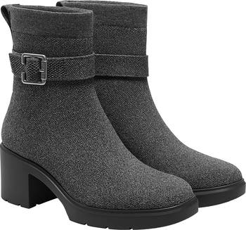 VIVAIA Square-Toe Water-Repellent Heeled Boots | Nordstrom