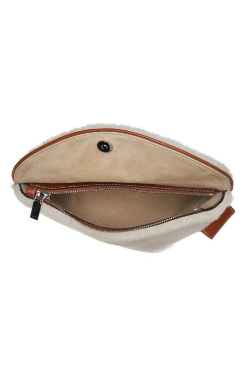 Alexander Mcqueen Mcqueen T-bar Genuine Shearling Sling Bag