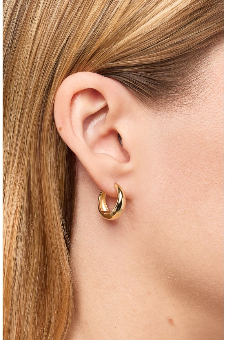 Nate Teardrop Hoop Earrings, Alternate, color, YELLOW GOLD / CLEAR