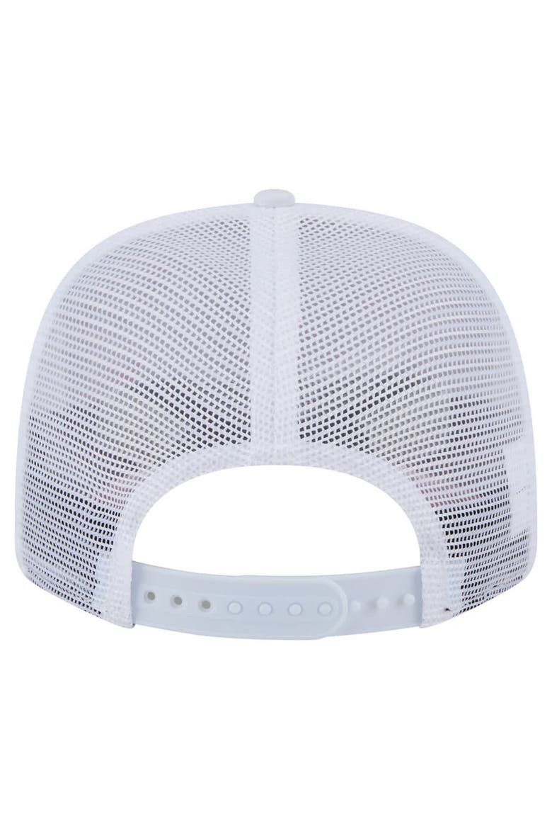 Men's New Era White Las Vegas Raiders Adventure Flamingo Pattern 9SEVENTY Stretch-Snap Hat, Alternate, color, White