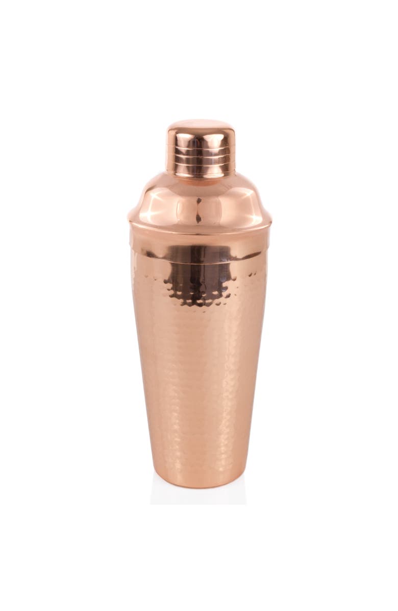 TWINE Hammered Cocktail Shaker in Copper, Main, color, Copper