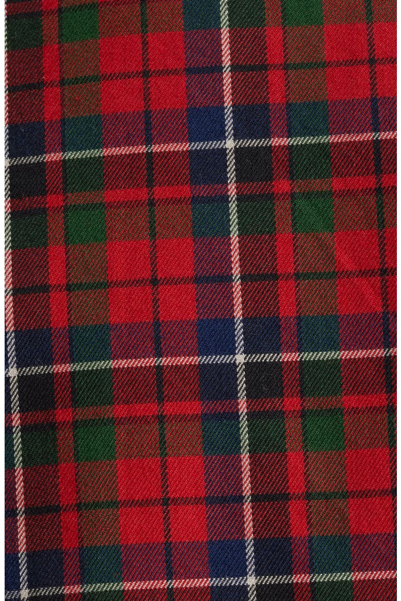 Classic Fit Plaid Cotton Twill Button-Up Shirt, Alternate, color, RED NAVY MULTI