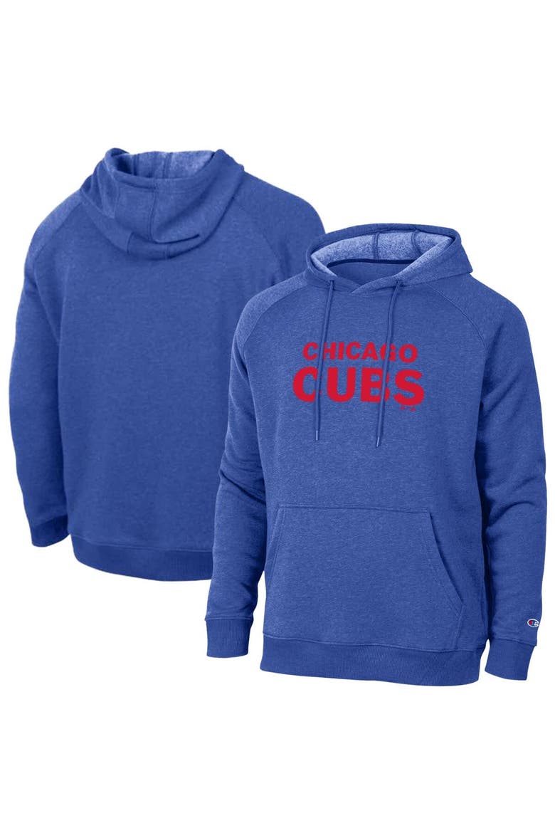 Men's Champion  Royal Chicago Cubs Triumph Tri-Blend Raglan Hoodie, Main, color, Royal