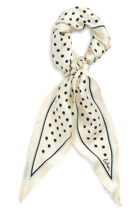 Dot Silk Diamond Scarf