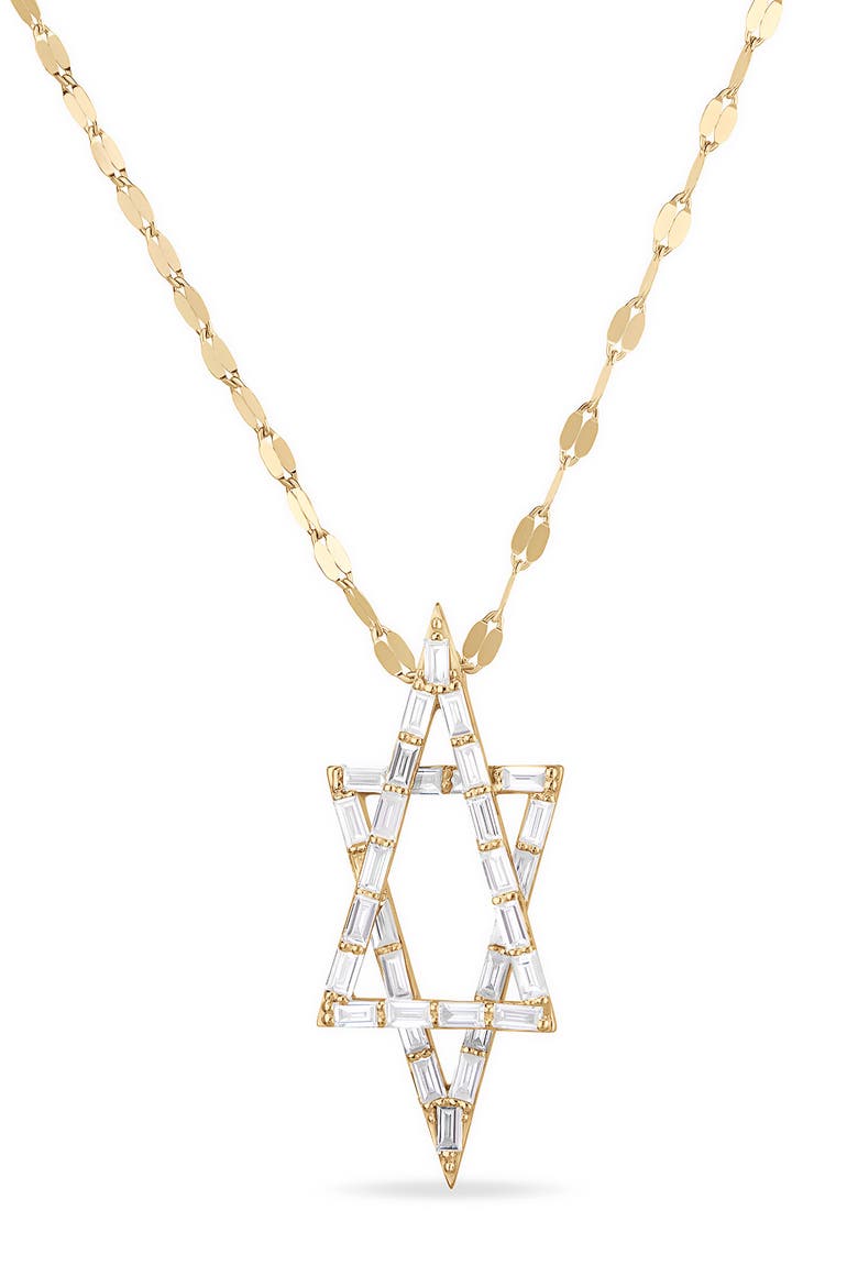 14K Gold Diamond Star of David Pendant Necklace, Main, color, YELLOW GOLD